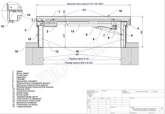 Люк для выхода на кровлю Оптимус 800*2000 Люк для выхода на кровлю Оптимус 800*2000