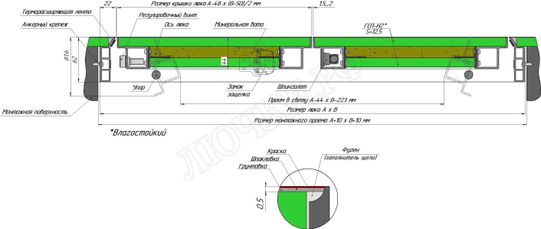 Люк-дверь под покраску Техно Противопожарный 2 створки 1700*700 Люк-дверь под покраску Техно Противопожарный 2 створки 1700*700
