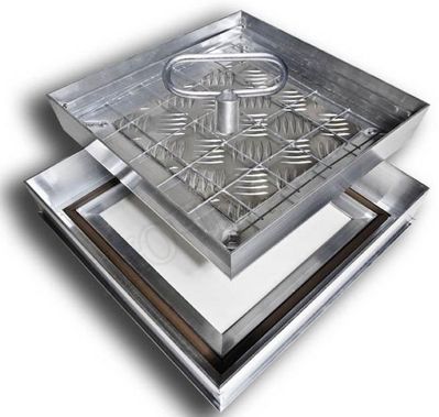 Напольный люк Премиум 54 мм 2 створки 200*1350 Напольный люк Премиум 54 мм 2 створки 200*1350